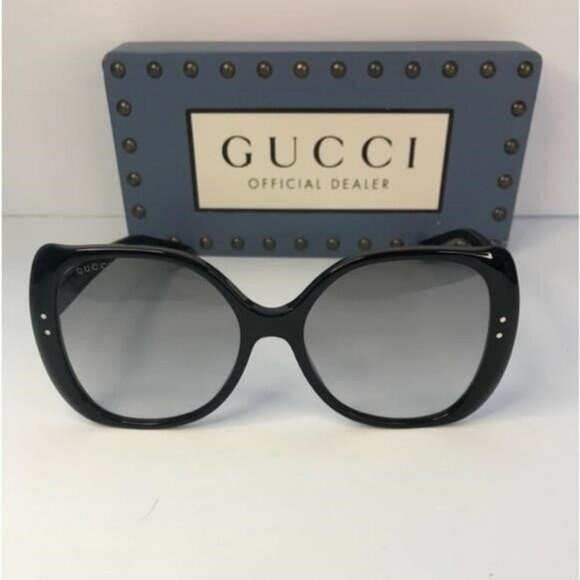 💯 - New Authentic Gucci Sunglasses GG0472S 001 Black Light Grey Gradient - Picture 8 of 11
